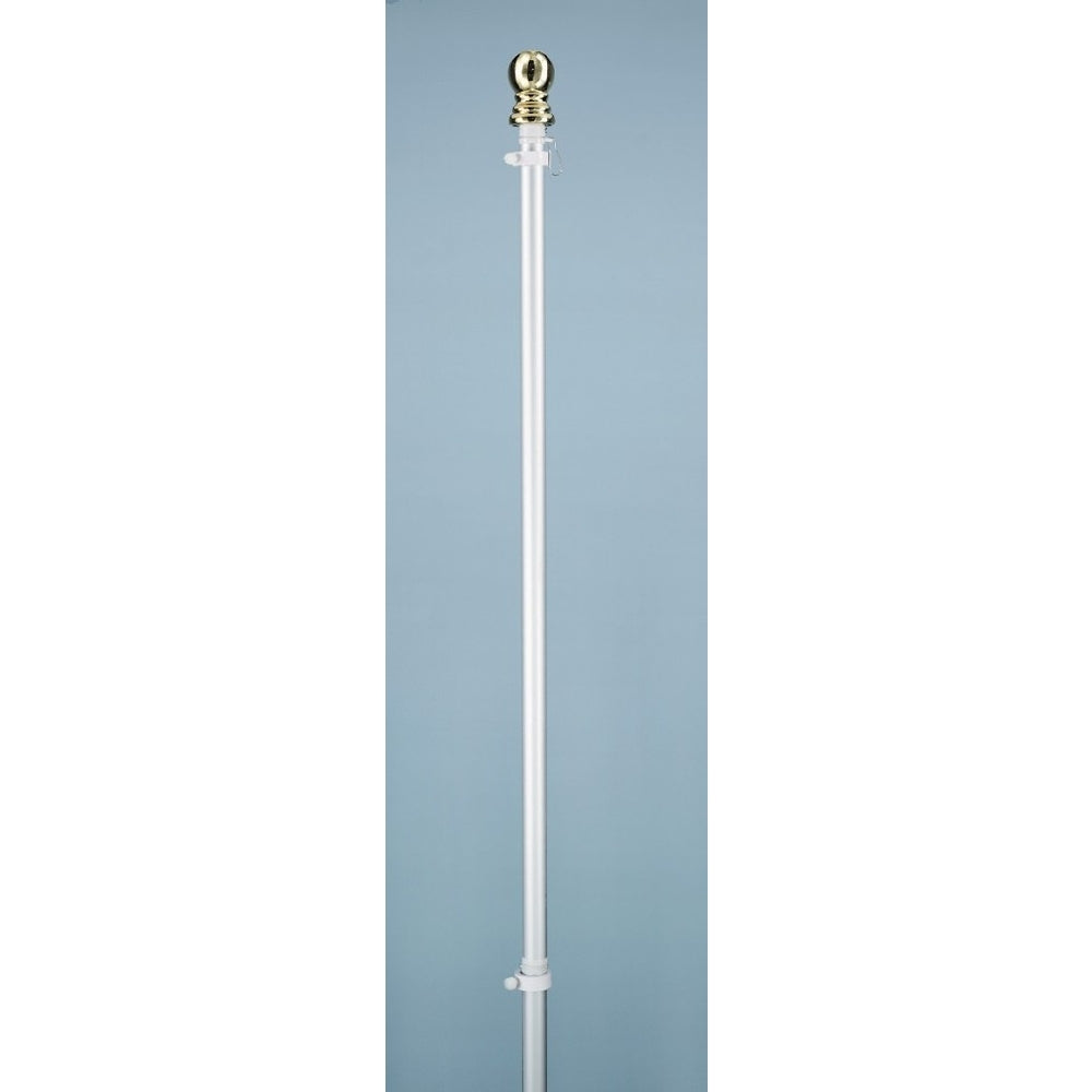 6 FT 1-PC WHITE SPIN POLE ONE EA