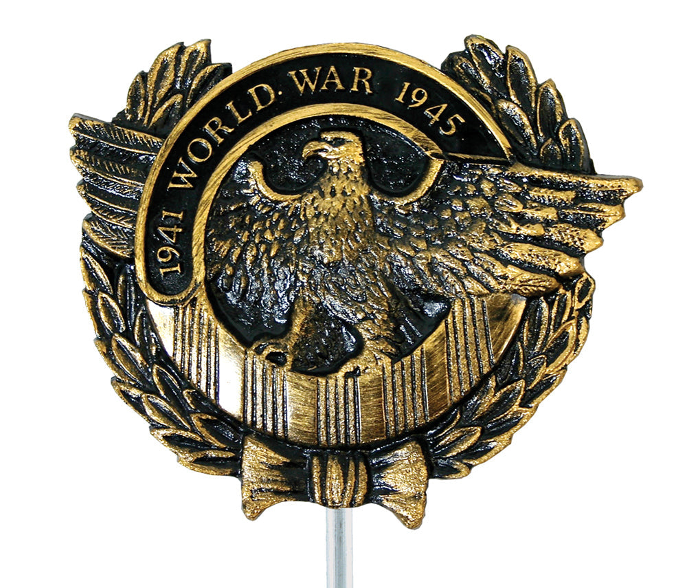 GRAVE MARKER PLASTIC WWII VETERAN