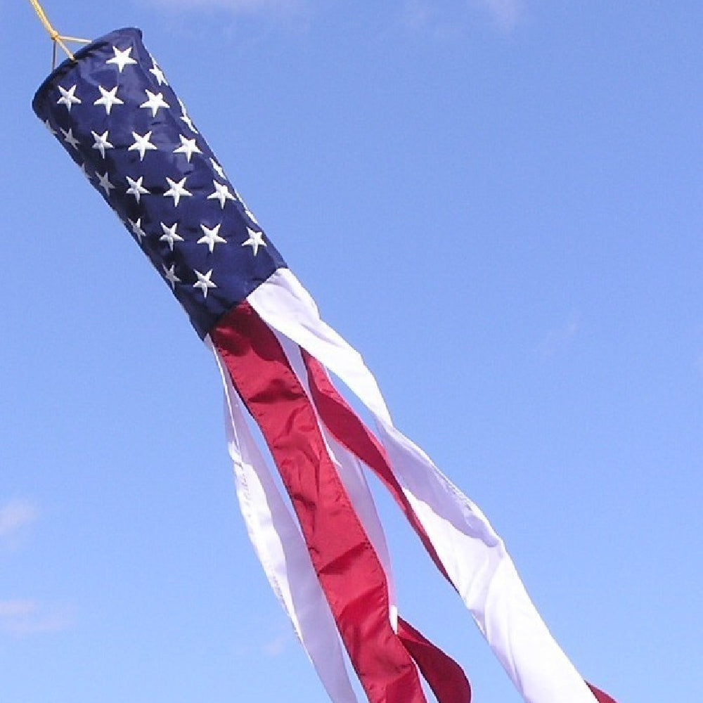8X60 IN NYLON US WINDSOCK 6-STRIPE