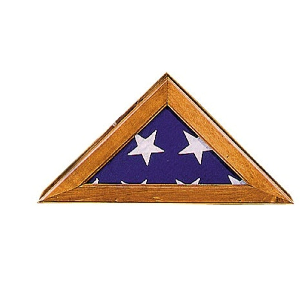 WOODEN FLAG CASE-WALNUT PLEXIGLAS