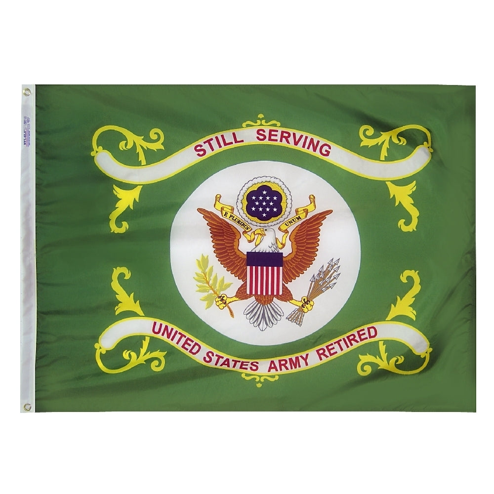 3X4 FT NYL-GLO US ARMY RETIRED