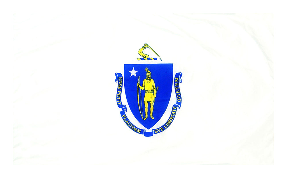3X5 FT COL NYL-GLO MASSACHUSETTS