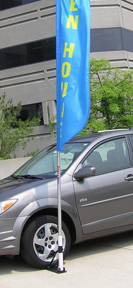16 FT WHITE FG POLE KIT-FEATHER FLAGS