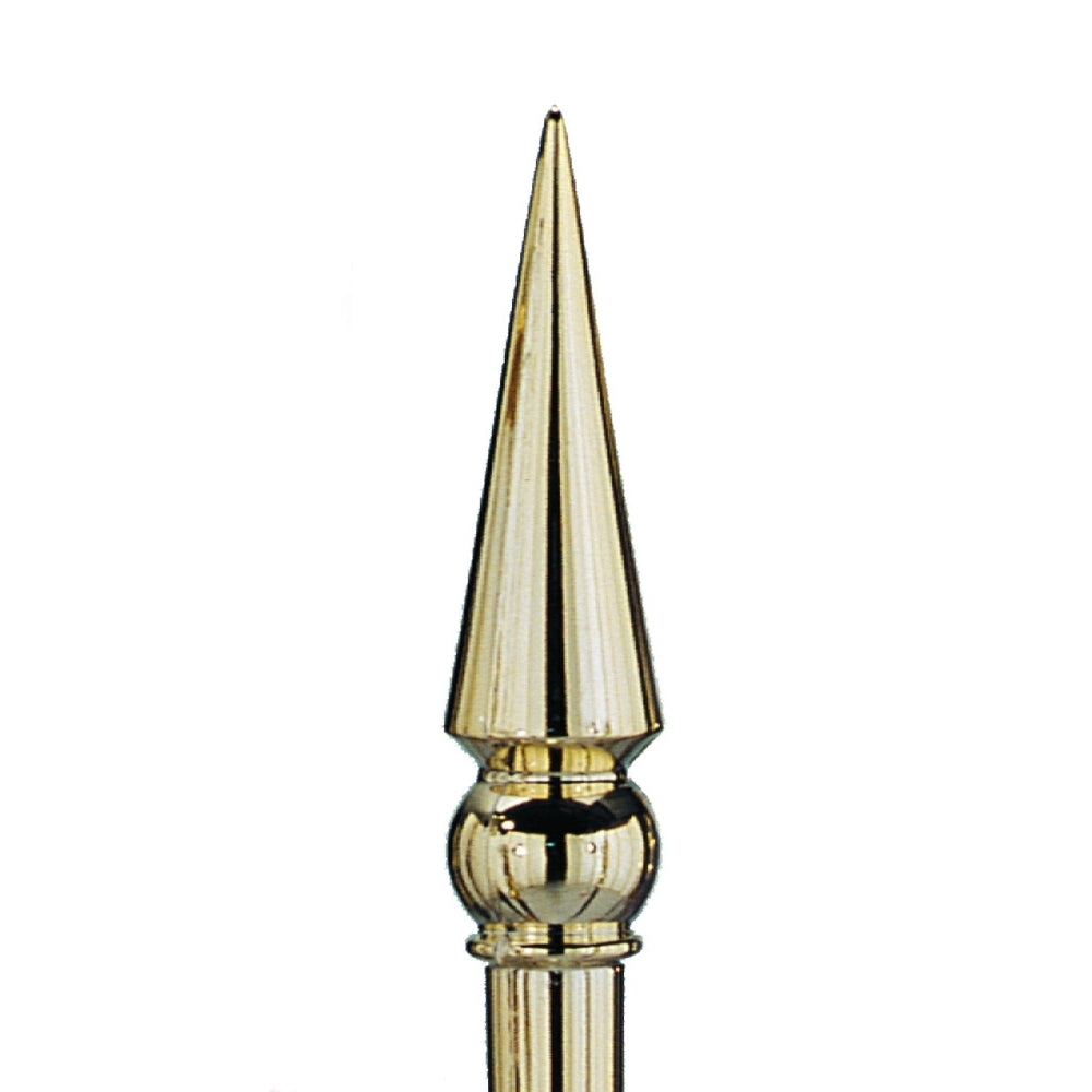 85G 8 IN BRASS PLATED ROUND SPEAR