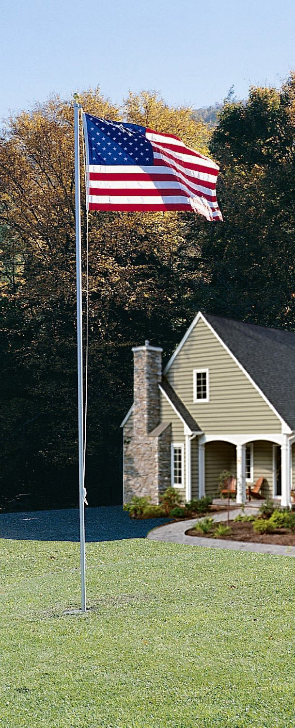 20 FT PATRIOT POLE-W/4X6 FLAG NYL-GLO