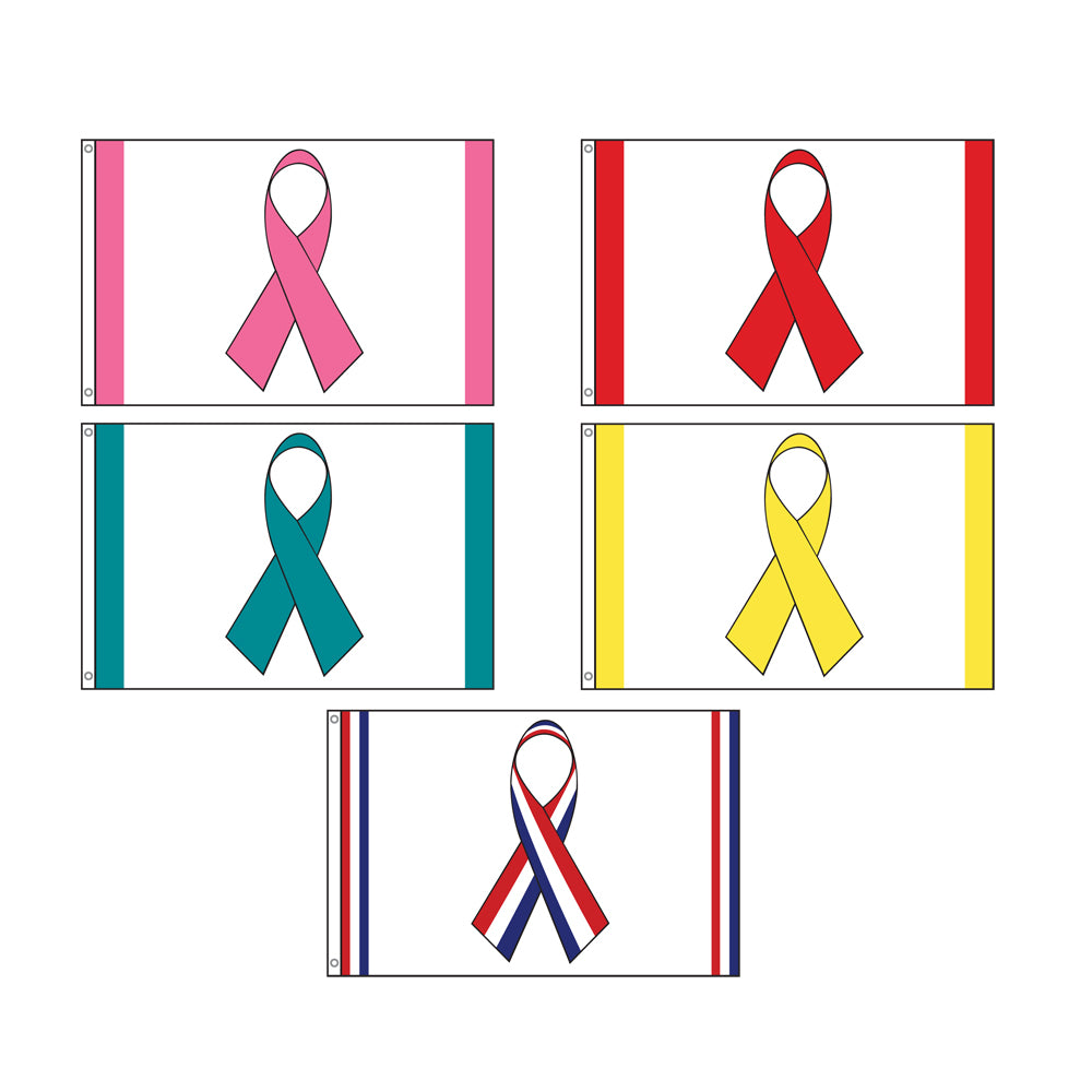 3X5 FT NYL-GLO RIBBON FLAG YELLOW