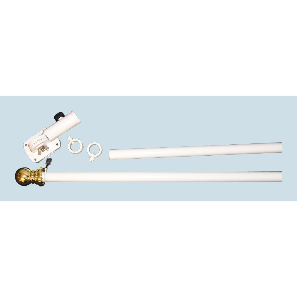 SPINNING POLE MTG SET WHITE WITH BALL