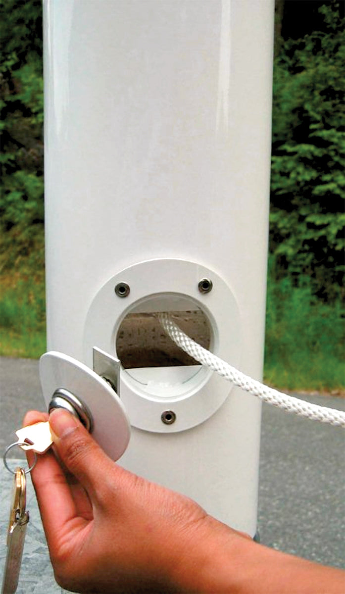 FGI25 WHITE FIBERGLASS POLE/INT HALYARD