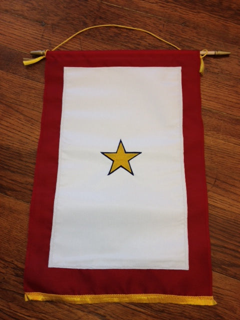 8X15 IN GOLD STAR SERVICE BAN DYED