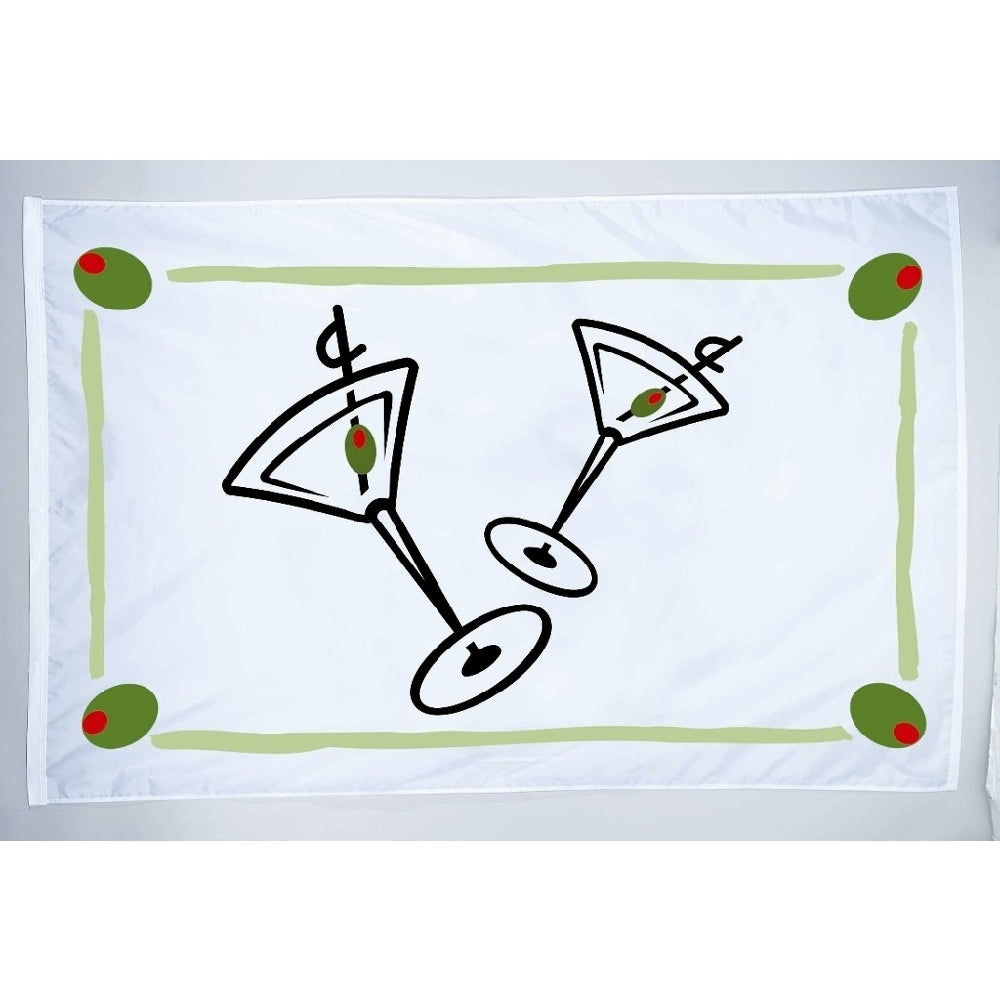 12X18 IN NYL-GLO COCKTAIL/OLIVE BORDER