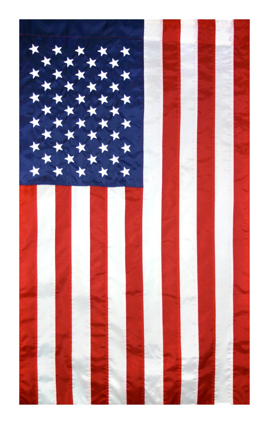 2-1/2X4 FT NYL-GLO US BANNER LEATHER TAB