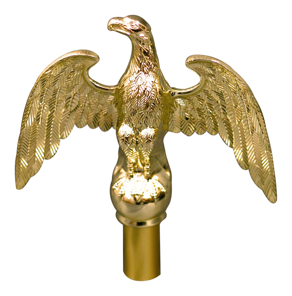 7A 7 IN BRASS PLATED ALUM EAGLE