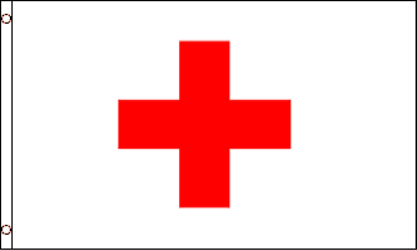 3X5 FT NYL-GLO RED CROSS