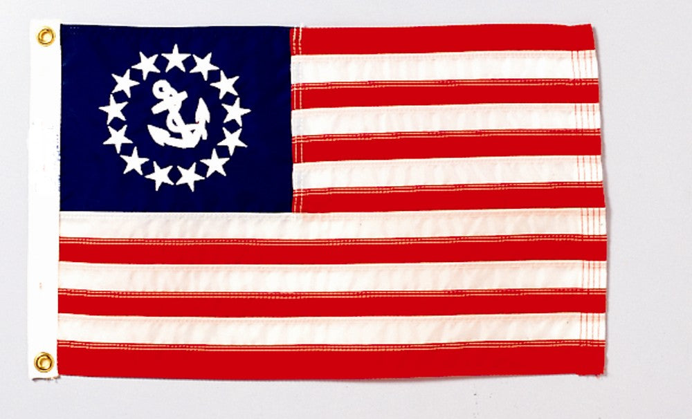 12X18 IN NYL-GLO US YACHT ENSIGN DYED