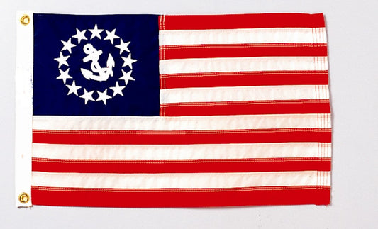 16X24 IN NYL-GLO US YACHT ENSIGN EMBR