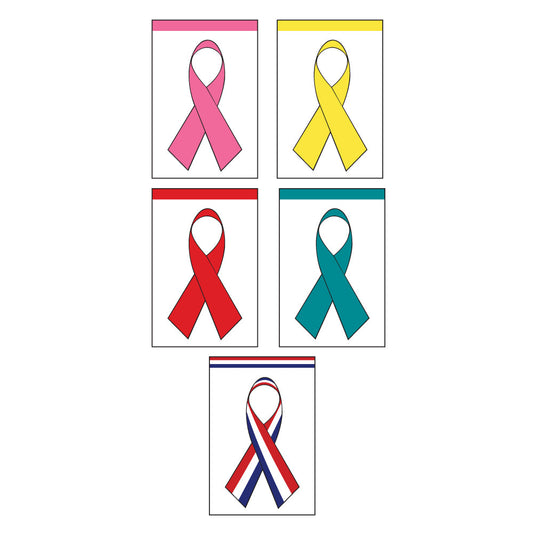 12X18 IN NYL-GLO RIBBON BANNER RED