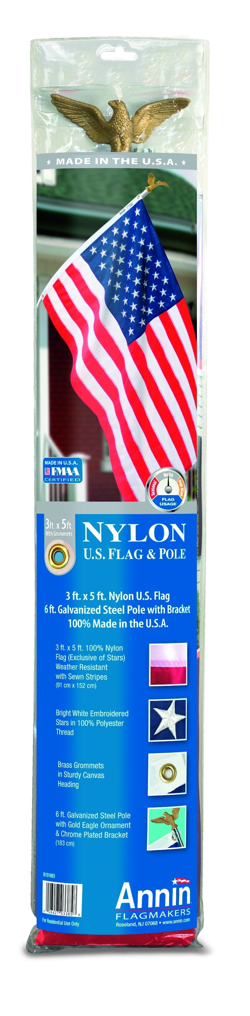N35-B3 3X5 FT NYL-GLO US SET