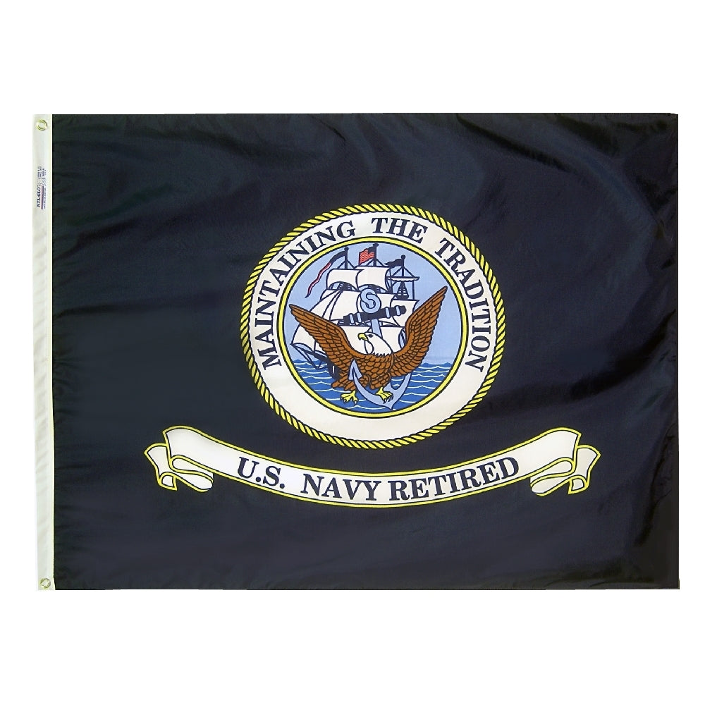 3X4 FT NYL-GLO US NAVY RETIRED