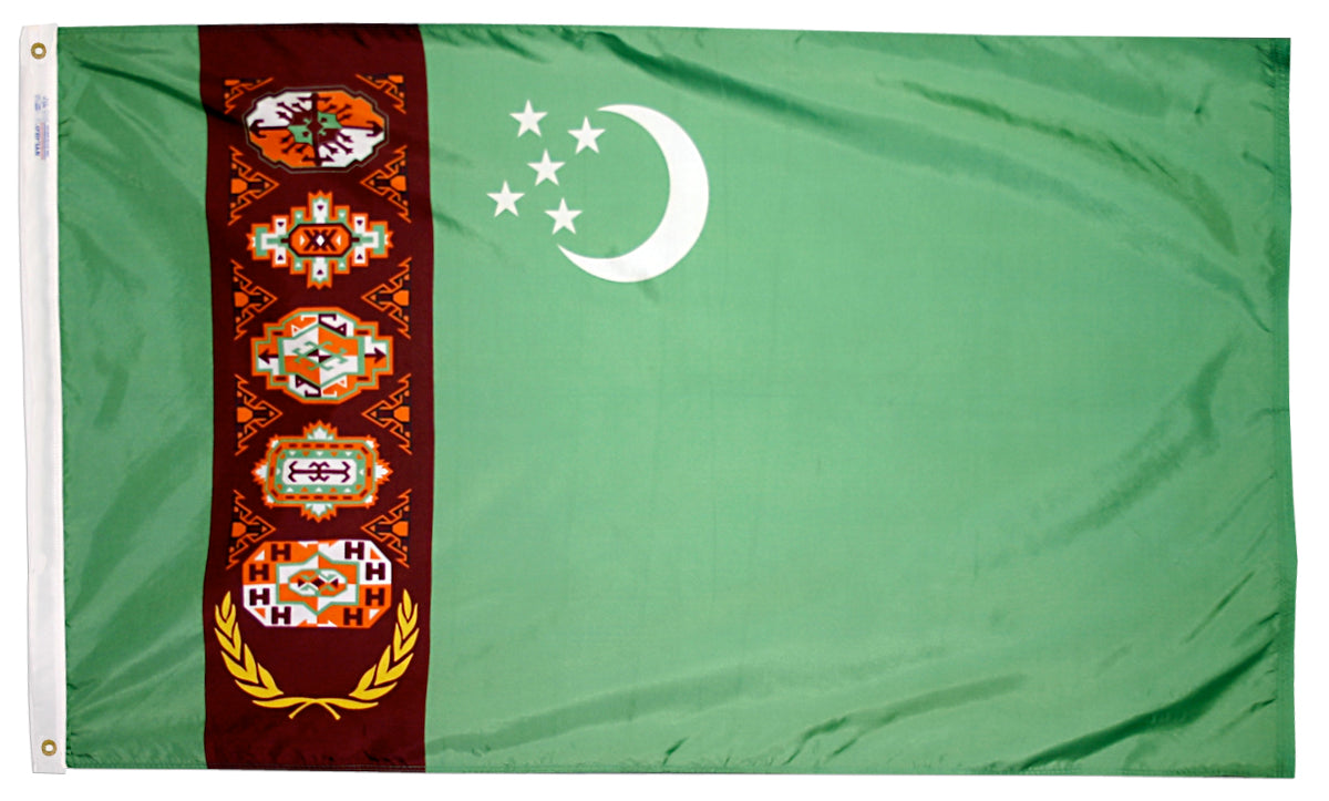 3X5 FT NYL-GLO TURKMENISTAN 2010