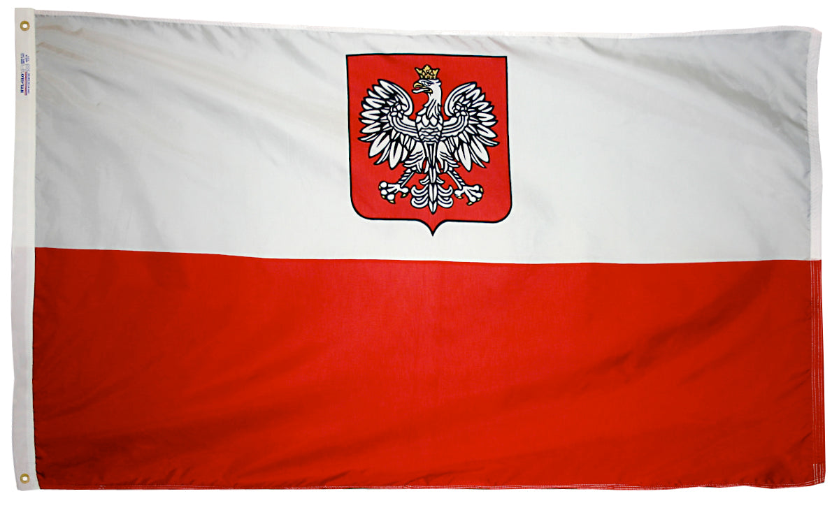 3X5 FT NYL-GLO POLAND W/EAGLE