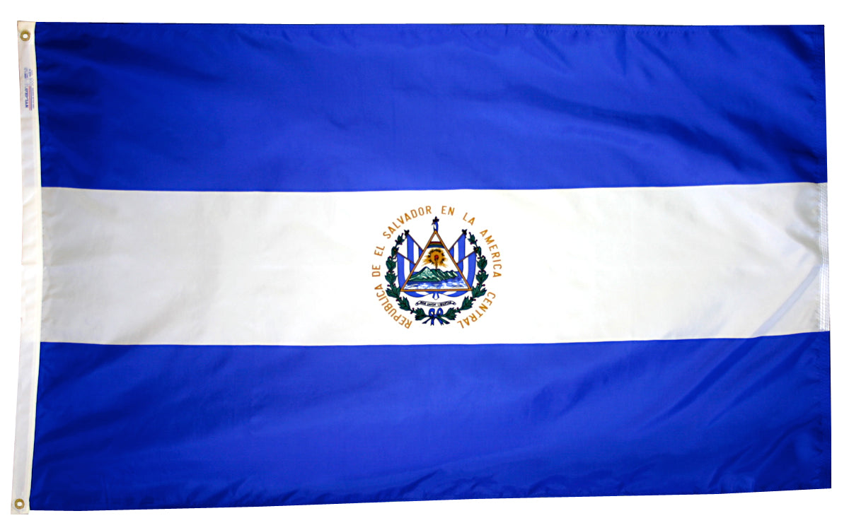 5X8 FT NYL-GLO EL SALVADOR GOVT FLG