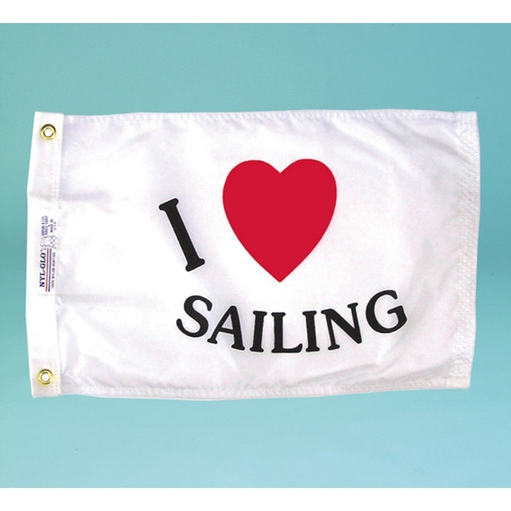 12X18 IN NYL-GLO I LOVE SAILING