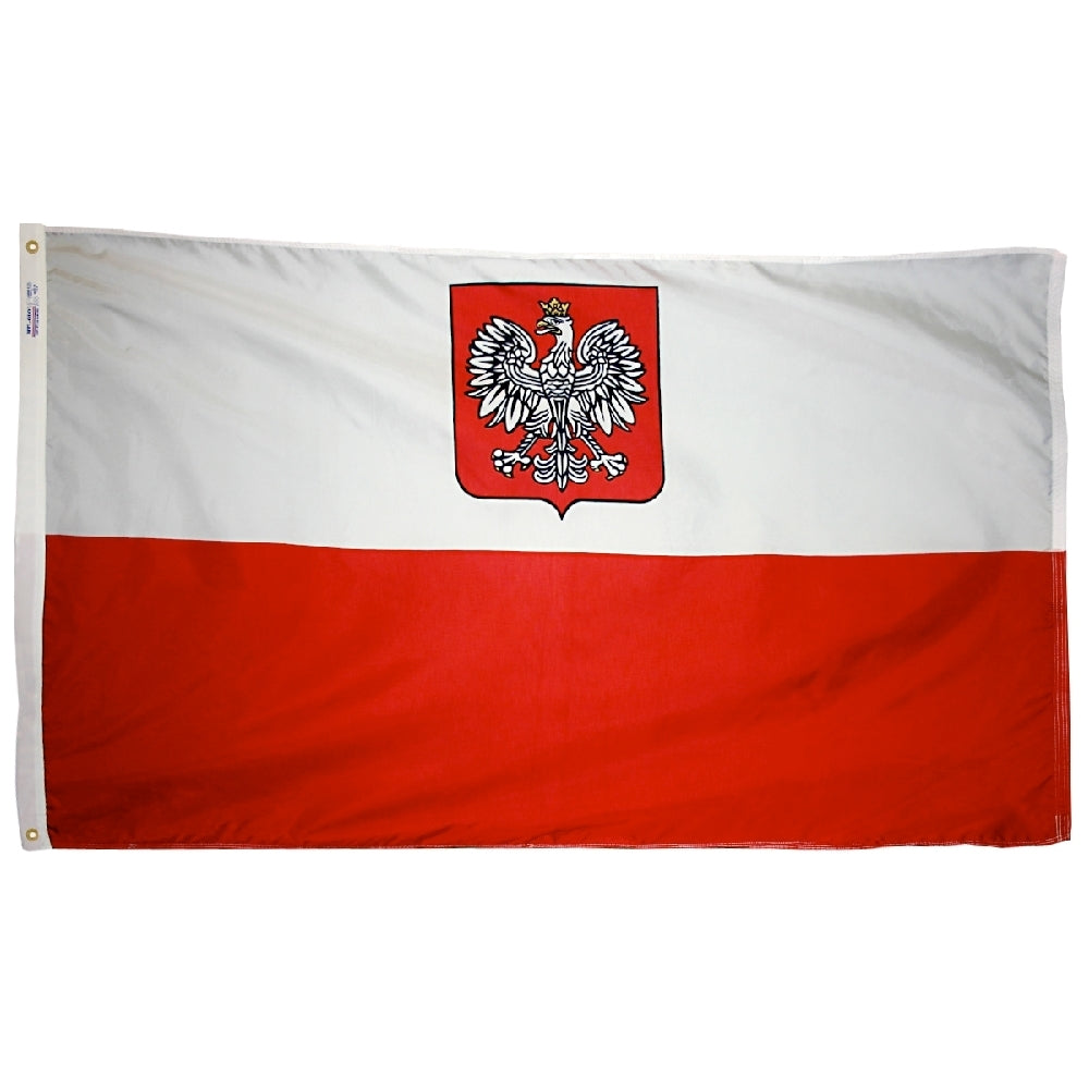 12X18 IN NYL-GLO POLAND W/EAGLE