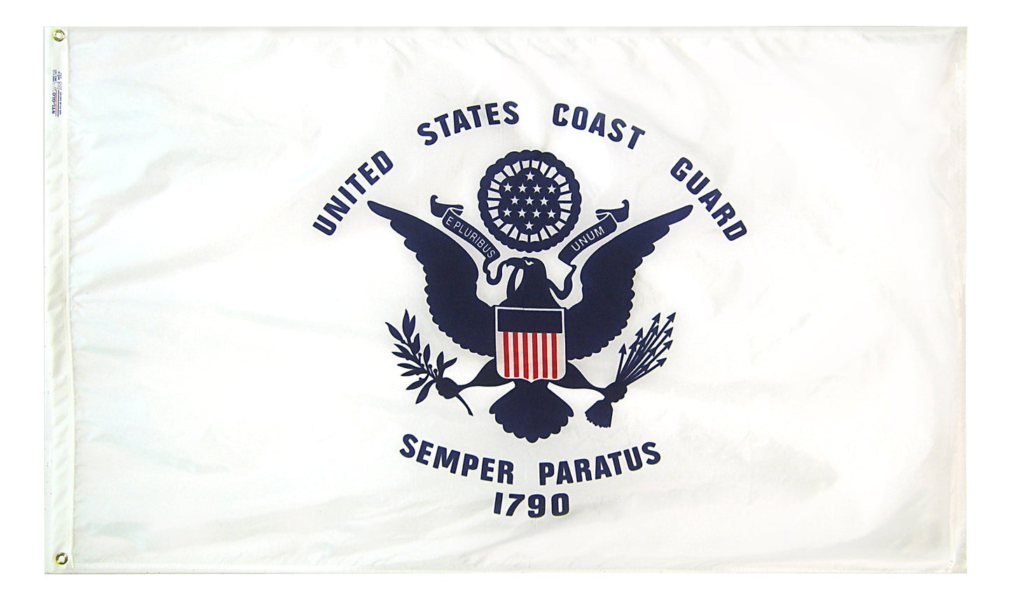 5X8 FT NYL-GLO US COAST GUARD