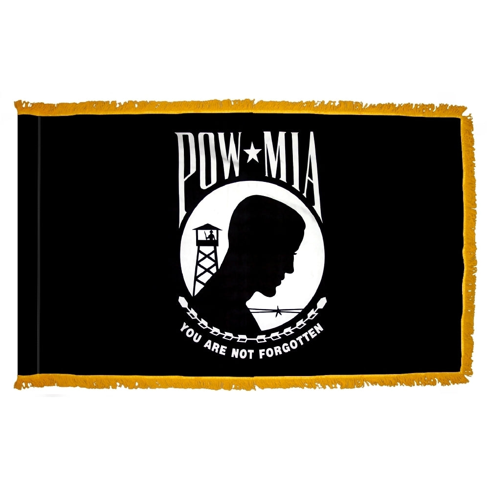 3X5 FT COL NYL-GLO POW-MIA BLK S/R FRG