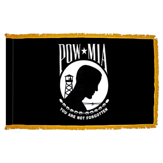 3X5 FT COL NYL-GLO POW-MIA BLK S/R FRG