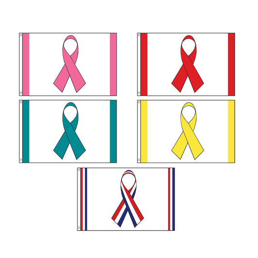 3X5 FT NYL-GLO RIBBON FLAG RWB