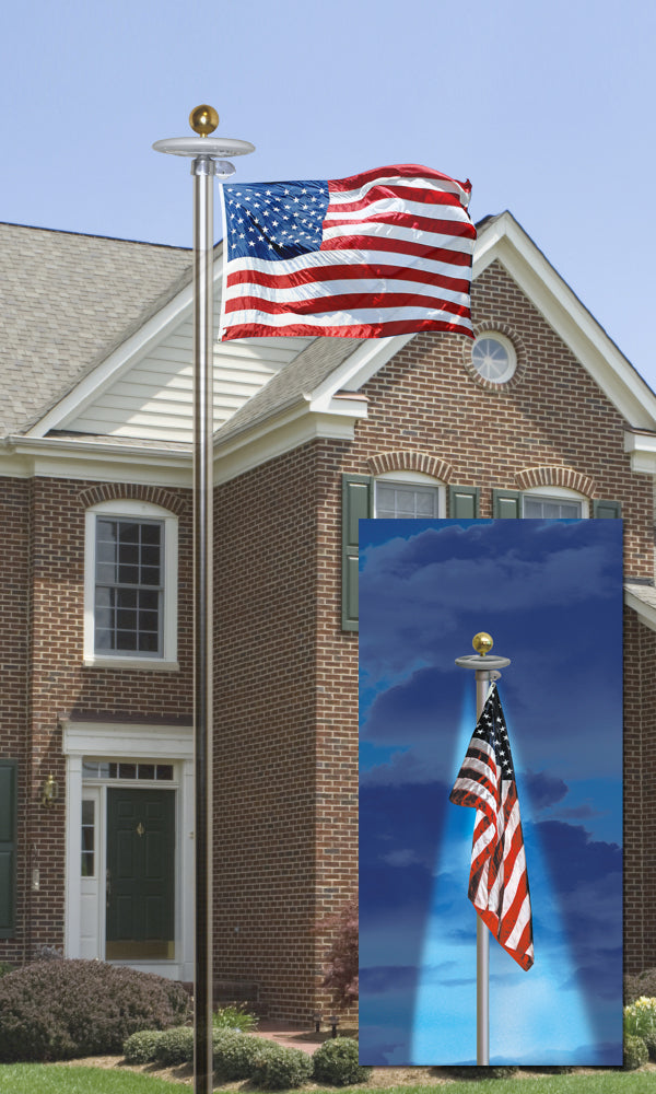 20F ANTHEM PL W/SOLAR LIGHT 3X5 FLAG 1PK