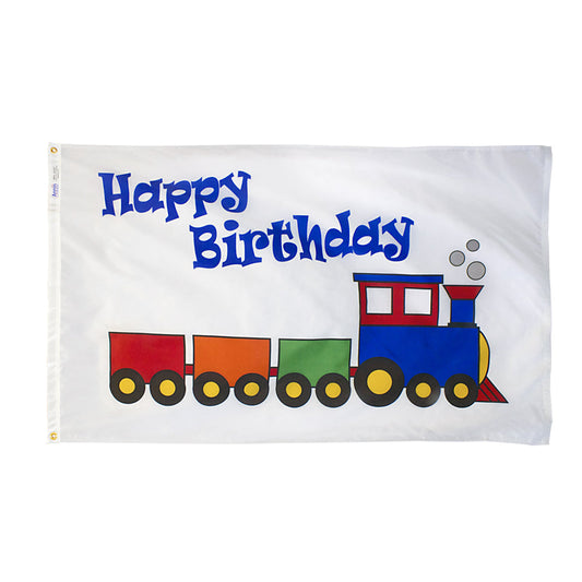3X5 FT NYL BIRTHDAY TRAIN PERSONALIZED