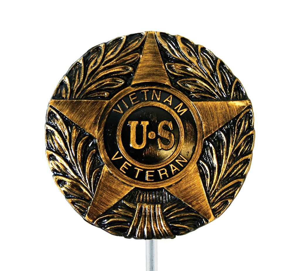 GRAVE MARKER PLASTIC VIETNAM STAR